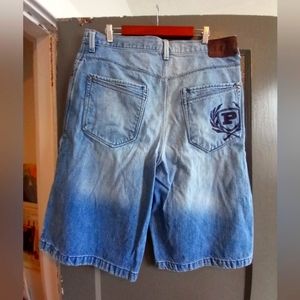 Vintage Phat farm denim shorts 38inch waist 2000s hiphop y2k